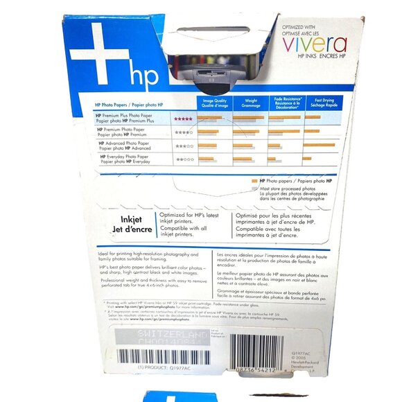 Premium Plus HP Photo Paper 2 boxes New Inkjet High Gloss 4x6" - 20 Sheets/Box - Picture 6 of 6